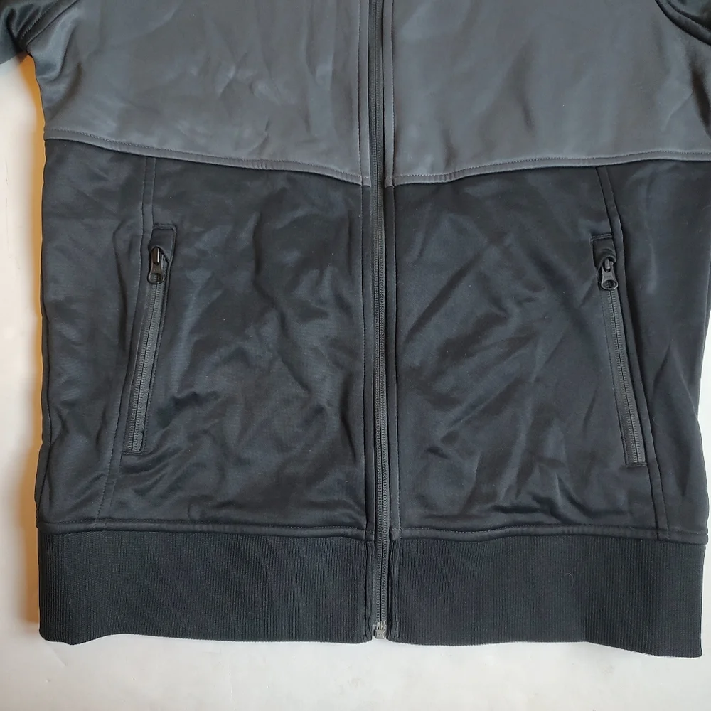 The North Face Takeback Track Full Zip Jacket Grey Black Pockets Colorblock S